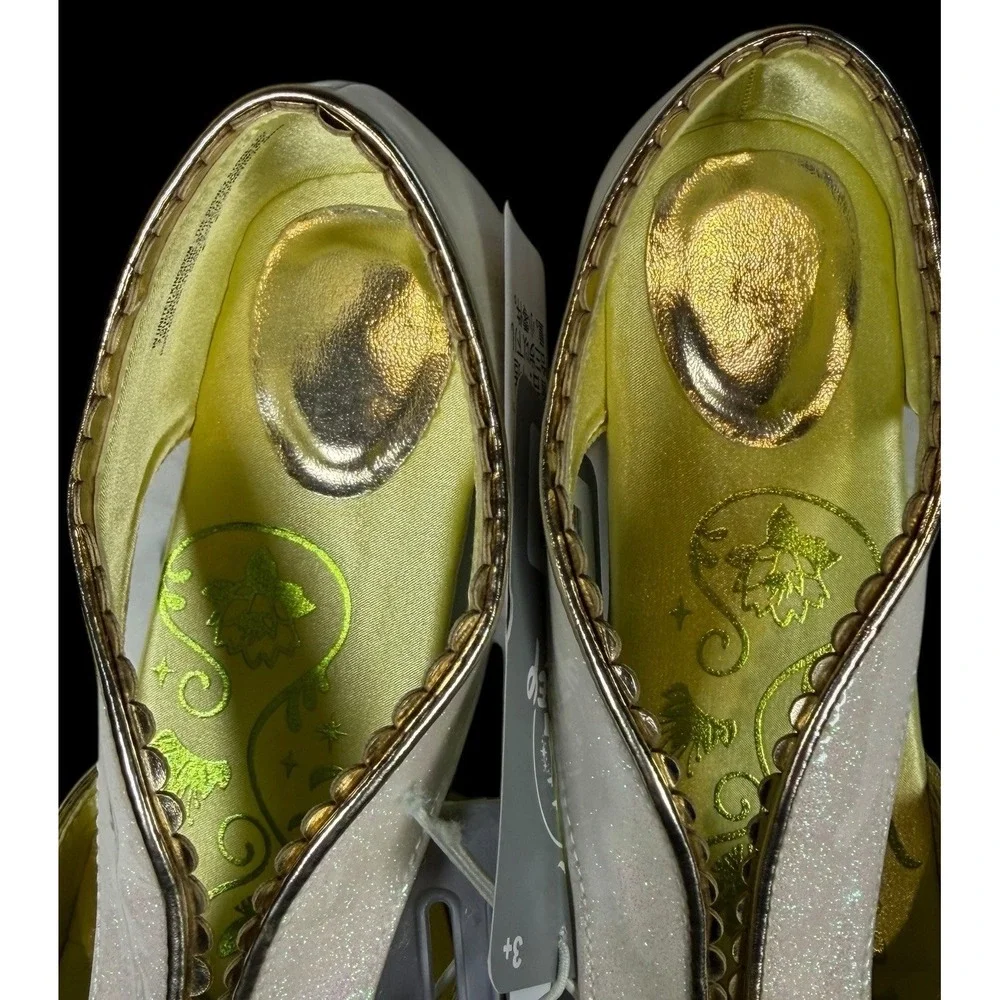 Disney Tiana Princess & the Frog Costume Shoes Dress Up Girls Gem Sparkle 2/3